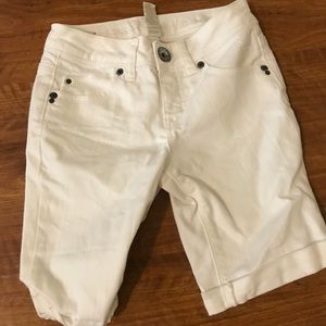 Justice Premium jean shorts white size girls 8r